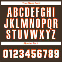 Load image into Gallery viewer, Custom Brown White-Orange Authentic Baseball Jersey