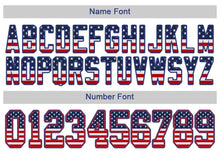 Load image into Gallery viewer, Custom White Royal-Red USA Flag Fashion Football Jersey