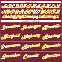 Load image into Gallery viewer, Custom Stitched Burgundy White-Gold Sports Pullover Sweatshirt Hoodie