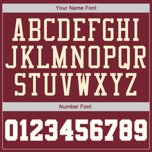 Load image into Gallery viewer, Custom Stitched Burgundy White-Cream Sports Pullover Sweatshirt Hoodie