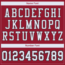 Load image into Gallery viewer, Custom Cardinal White-Black Mesh Authentic Football Jersey