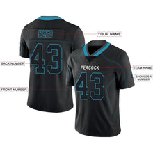 Load image into Gallery viewer, Custom Lights Out Black Panther Blue-Gray Football Jersey