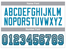 Load image into Gallery viewer, Custom Light Gray Panther Blue-Black Mesh Drift Fashion Football Jersey