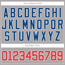 Load image into Gallery viewer, Custom Gray Red-Royal Baseball Jersey