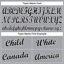 Load image into Gallery viewer, Custom Gray Black-White Baseball Jersey