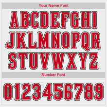 Load image into Gallery viewer, Custom White Red-Black Baseball Jersey