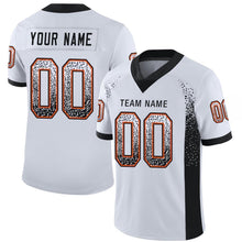 Load image into Gallery viewer, Custom White Black-Orange Mesh Drift Fashion Football Jersey