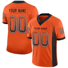 Load image into Gallery viewer, Custom Orange Black-White Mesh Drift Fashion Football Jersey