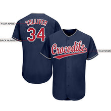 Load image into Gallery viewer, Custom Navy Red-White Baseball Jersey