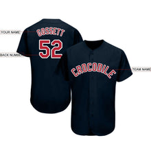 Load image into Gallery viewer, Custom Navy Red-White Baseball Jersey