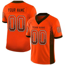 Load image into Gallery viewer, Custom Orange Brown-White Mesh Drift Fashion Football Jersey