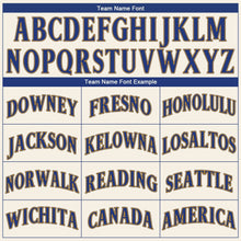 Load image into Gallery viewer, Custom Cream Royal-Gold Authentic Baseball Jersey