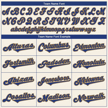 Load image into Gallery viewer, Custom Cream Royal-Gold Authentic Baseball Jersey