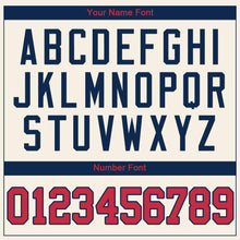 Load image into Gallery viewer, Custom Cream Red-Navy Authentic Baseball Jersey