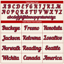 Load image into Gallery viewer, Custom Cream Red-Royal Authentic Baseball Jersey