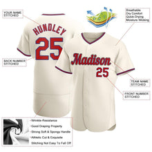 Load image into Gallery viewer, Custom Cream Red-Royal Authentic Baseball Jersey
