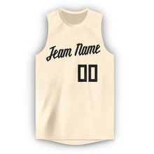 Load image into Gallery viewer, Custom Cream Black Round Neck Basketball Jersey
