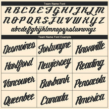 Load image into Gallery viewer, Custom Cream Black V-Neck Basketball Jersey