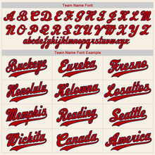 Load image into Gallery viewer, Custom Cream Red-Navy Authentic Baseball Jersey