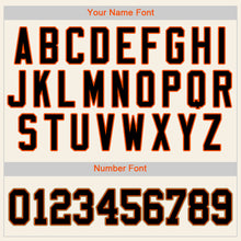 Load image into Gallery viewer, Custom Cream Black-Orange Authentic Baseball Jersey