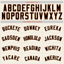 Load image into Gallery viewer, Custom Cream Black-Orange Authentic Baseball Jersey