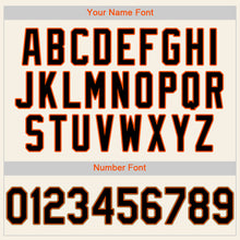 Load image into Gallery viewer, Custom Cream Black-Orange Authentic Baseball Jersey