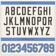 Load image into Gallery viewer, Custom Cream Light Blue-Dark Gray Authentic Father's Day Baseball Jersey