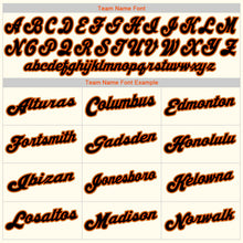 Load image into Gallery viewer, Custom Cream Black-Orange Authentic Baseball Jersey