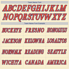 Load image into Gallery viewer, Custom Cream Orange-Royal Round Neck Rib-Knit Basketball Jersey