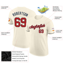 Load image into Gallery viewer, Custom Cream Red-Navy Performance T-Shirt