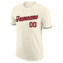 Load image into Gallery viewer, Custom Cream Red-Navy Performance T-Shirt