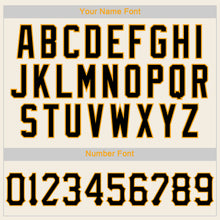 Load image into Gallery viewer, Custom Cream Black-Gold Authentic Throwback Rib-Knit Baseball Jersey Shirt