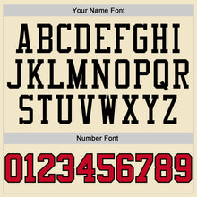 Load image into Gallery viewer, Custom Cream Red-Black Authentic Throwback Rib-Knit Baseball Jersey Shirt