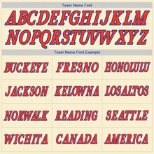 Load image into Gallery viewer, Custom Cream Orange-Royal Authentic Throwback Rib-Knit Baseball Jersey Shirt