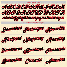 Load image into Gallery viewer, Custom Cream Red-Black Authentic Throwback Rib-Knit Baseball Jersey Shirt