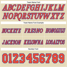 Load image into Gallery viewer, Custom Cream Orange-Royal Authentic Throwback Basketball Shorts