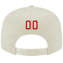 Load image into Gallery viewer, Custom Cream Red-Royal Stitched Adjustable Snapback Hat