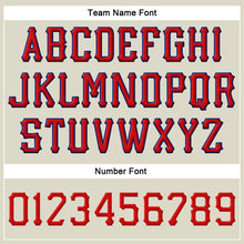 Load image into Gallery viewer, Custom Cream Red-Royal Stitched Adjustable Snapback Hat