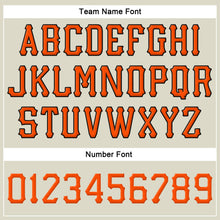 Load image into Gallery viewer, Custom Cream Orange-Black Stitched Adjustable Snapback Hat