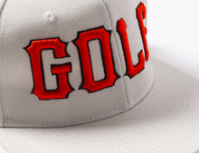 Load image into Gallery viewer, Custom Cream Orange-Black Stitched Adjustable Snapback Hat