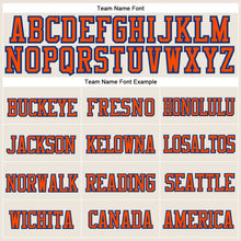 Load image into Gallery viewer, Custom Cream Orange-Royal Stitched Cuffed Knit Hat