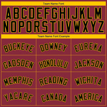 Load image into Gallery viewer, Custom Crimson Black-Gold Authentic Baseball Jersey