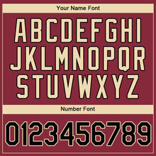 Load image into Gallery viewer, Custom Crimson Black-Khaki Authentic Baseball Jersey