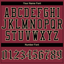 Load image into Gallery viewer, Custom Crimson Black-Khaki Authentic Baseball Jersey