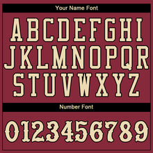 Load image into Gallery viewer, Custom Crimson Khaki-Black Authentic Baseball Jersey