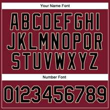 Load image into Gallery viewer, Custom Crimson Black-Khaki Authentic Throwback Rib-Knit Baseball Jersey Shirt