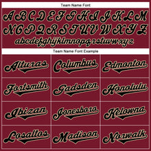 Load image into Gallery viewer, Custom Crimson Black-Khaki Authentic Throwback Rib-Knit Baseball Jersey Shirt