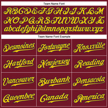 Load image into Gallery viewer, Custom Crimson Navy-Gold Authentic Baseball Jersey