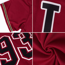 Load image into Gallery viewer, Custom Crimson White-Black Authentic Baseball Jersey