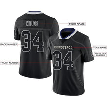 Load image into Gallery viewer, Custom Lights Out Black Light Gray-Royal Football Jersey